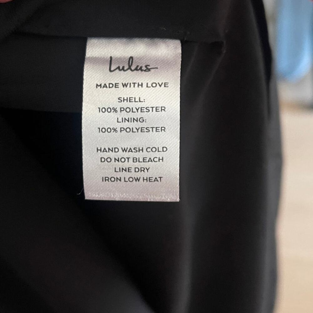 Lulus Reinette Black Midi Dress Cocktail Event Party LBD Size Womens XL - Picture 3 of 7